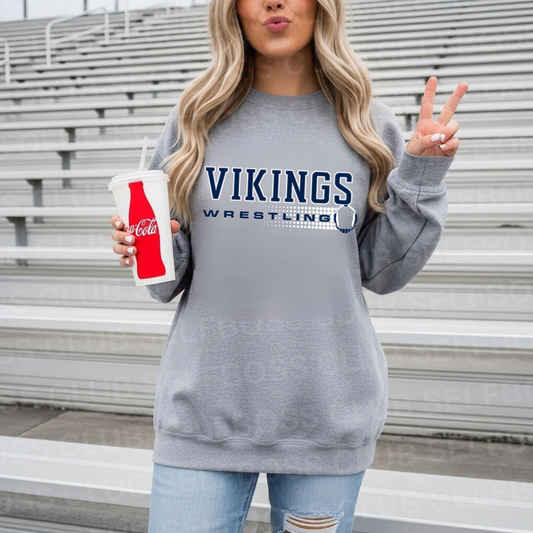 Cadillac Vikings Wrestling ADULT Unisex Crewneck Sweatshirt
