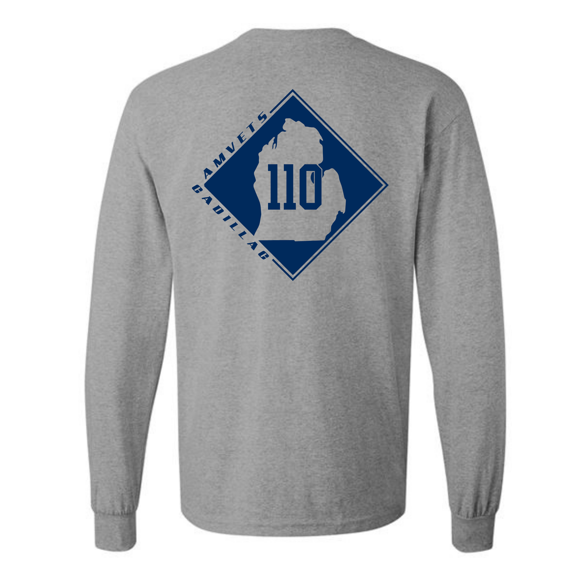 AMVETS Post #110 Long-Sleeve T-Shirt (G540) - SPORT GREY