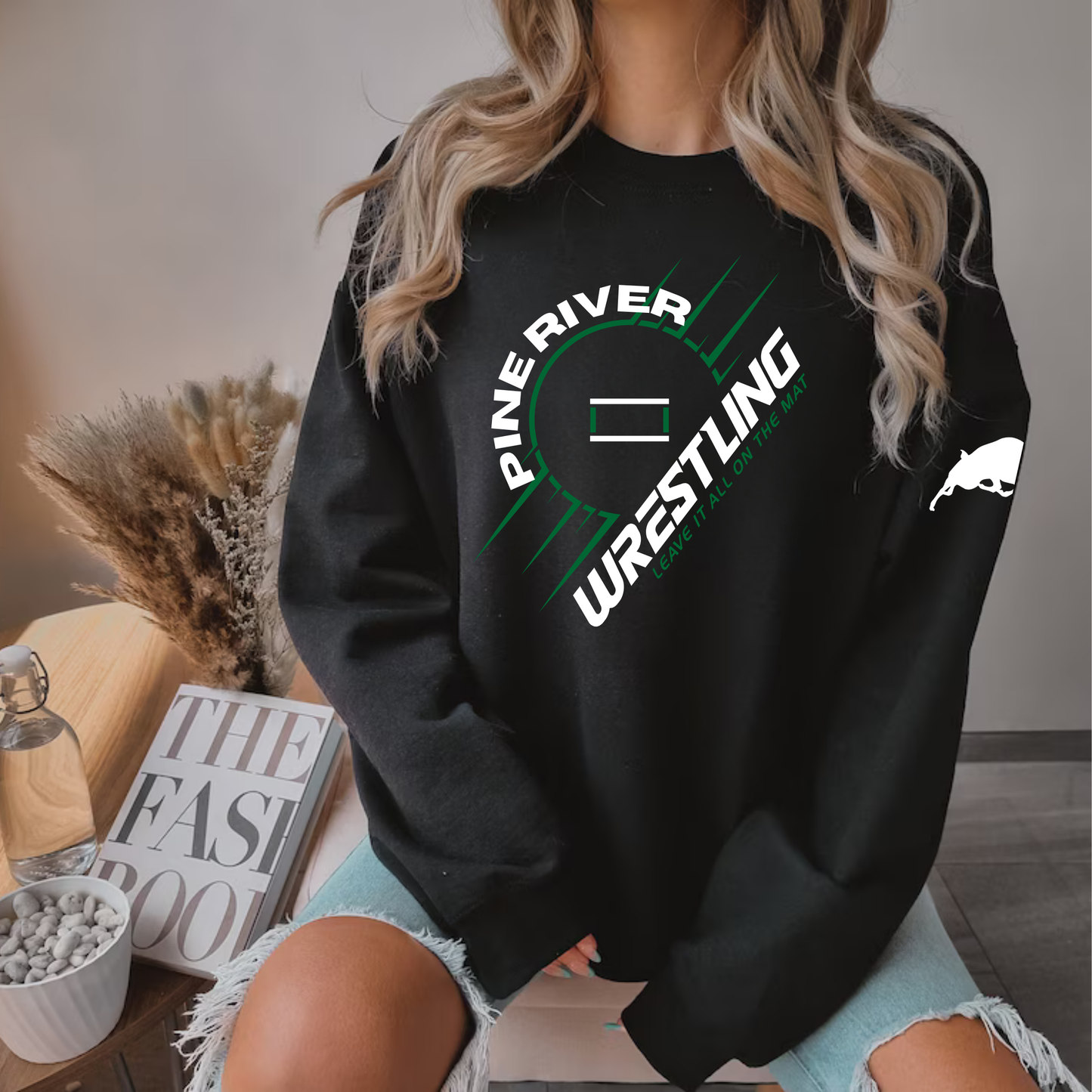 Pine River Bucks Wrestling ADULT Crewneck Sweatshirt