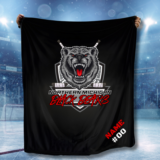 Black Bears Personalized Fleece Sweatshirt Blanket