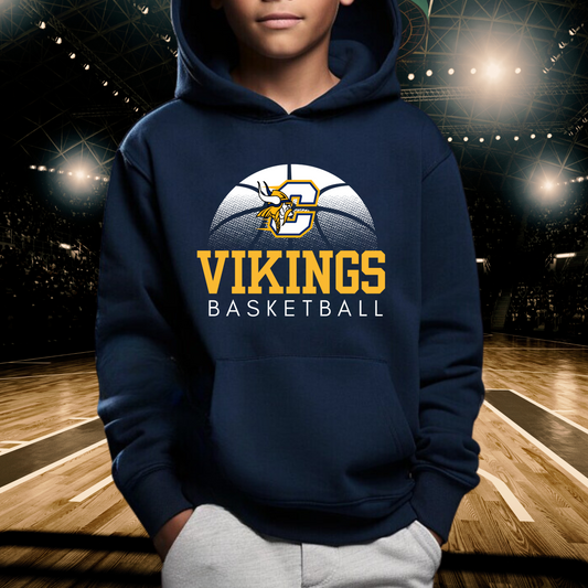 Cadillac Vikings Basketball YOUTH Hoodie