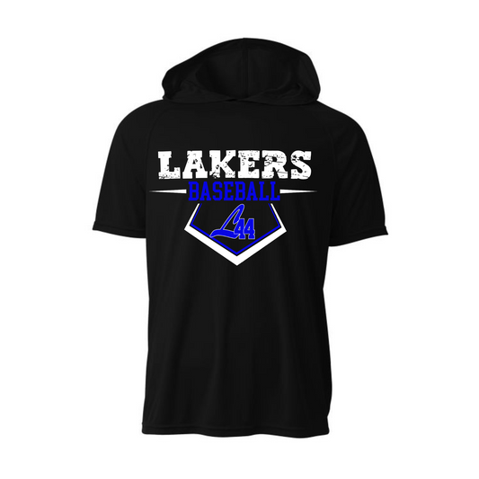 Hooded DRI-FIT Latitude 44 Lakers Baseball T-Shirt (Cooling Performance T-Shirt)
