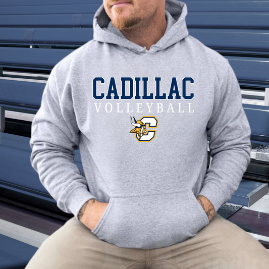 Cadillac Vikings Volleyball ADULT Hoodie