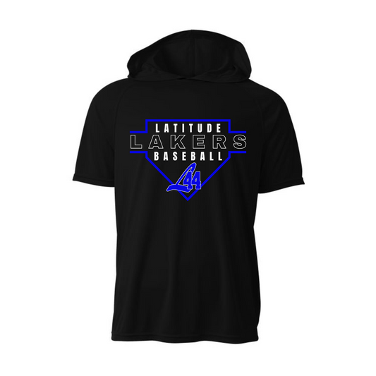Hooded DRI-FIT Latitude 44 Lakers Baseball T-Shirt (Cooling Performance T-Shirt)