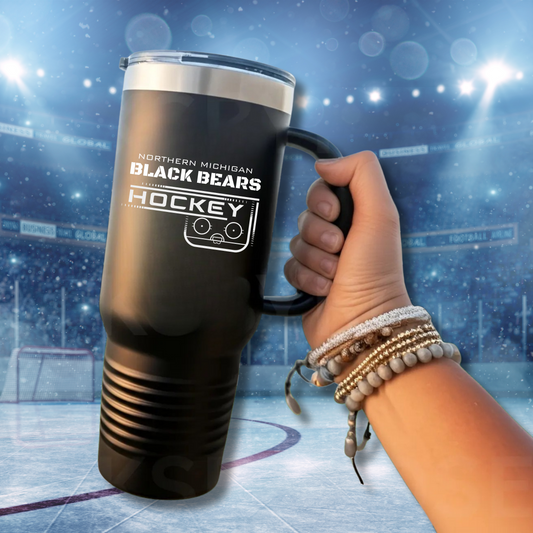 Black Bears Hockey 40 oz Tumbler w/Lid
