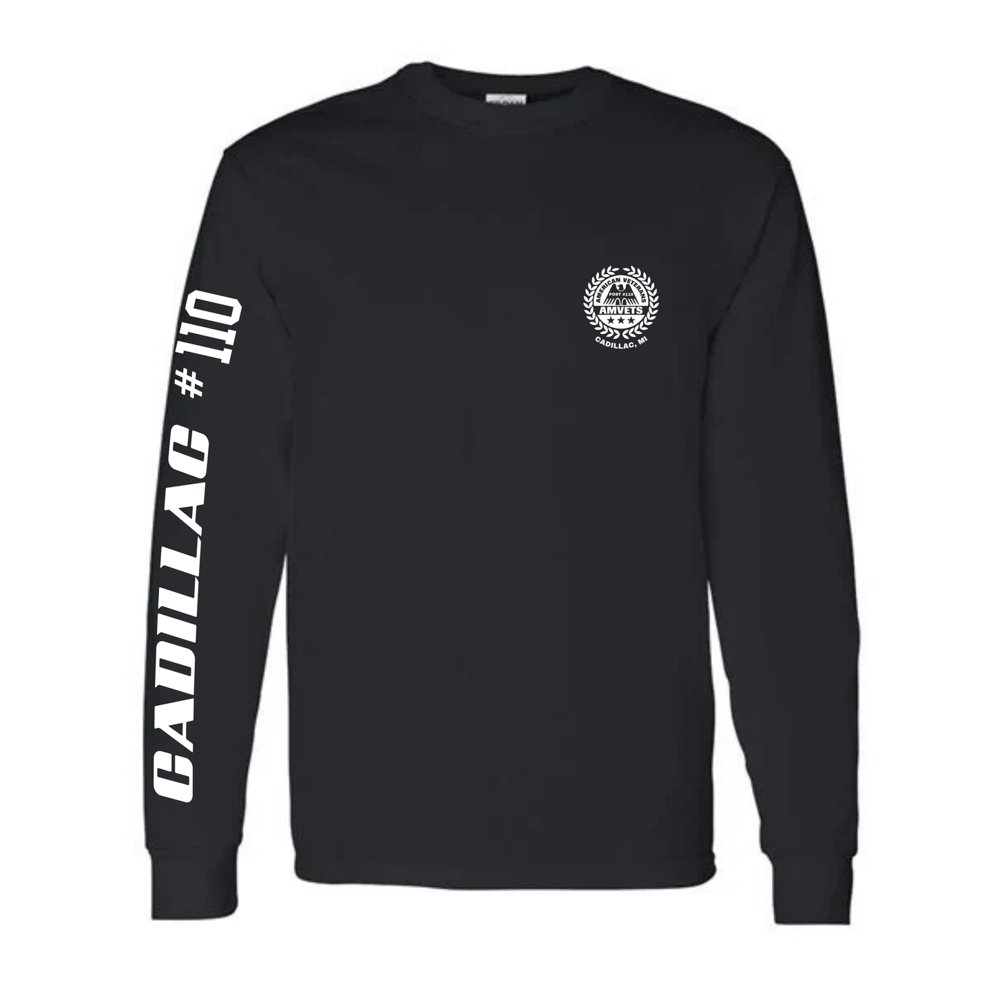 AMVETS Post #110 Long-Sleeve T-Shirt (G540) - BLACK