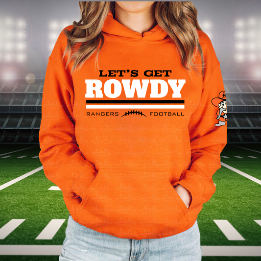 Let's Get ROWDY Manton Rangers Football ADULT Hoodie