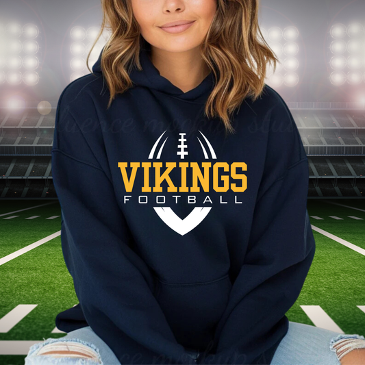 Cadillac Vikings Football ADULT Hoodie