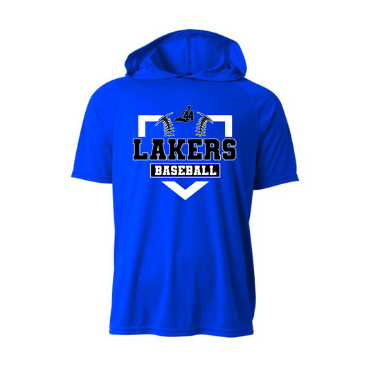 Hooded DRI-FIT Latitude 44 Lakers Baseball T-Shirt (Cooling Performance T-Shirt)