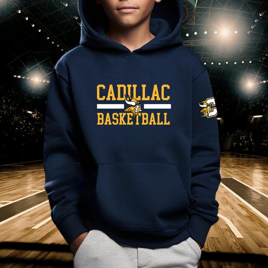 Cadillac Vikings Basketball YOUTH Hoodie