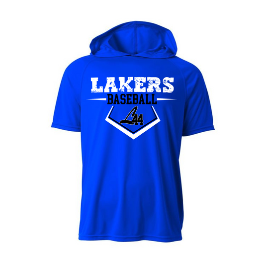 Hooded DRI-FIT Latitude 44 Lakers Baseball T-Shirt (Cooling Performance T-Shirt)