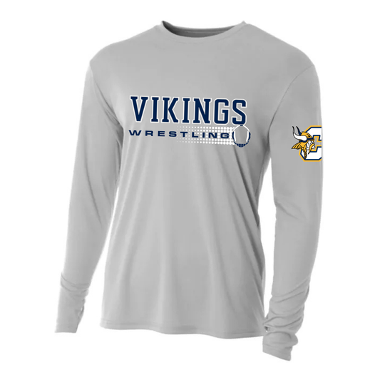 Cadillac Vikings Wrestling DRI-FIT Cooling Performance Long-Sleeve T-Shirt