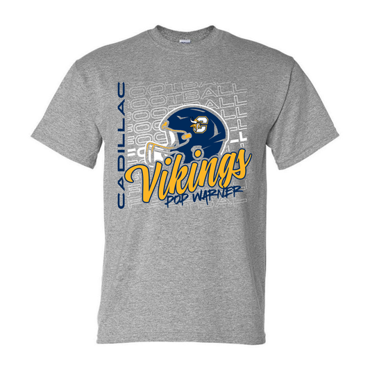 Vikings Pop Warner Football UNISEX T-Shirt - SPORT GREY