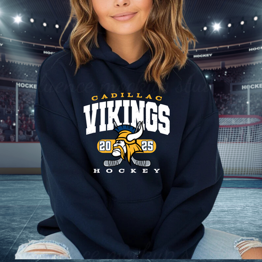 Cadillac Vikings Hockey ADULT Hoodie