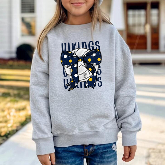 Cadillac Vikings Volleyball YOUTH Crewneck Sweatshirt