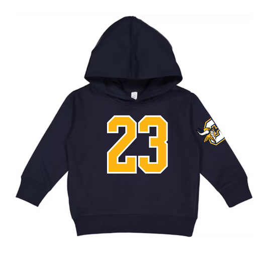 Vikings Varsity Number TODDLER Hoodie