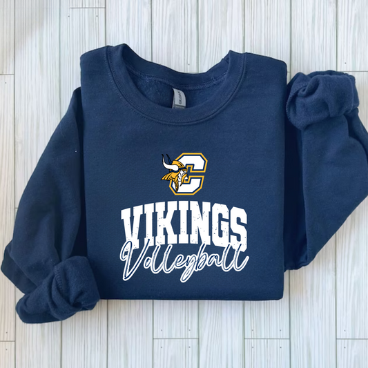 Vikings Volleyball Adult Crewneck Sweatshirt