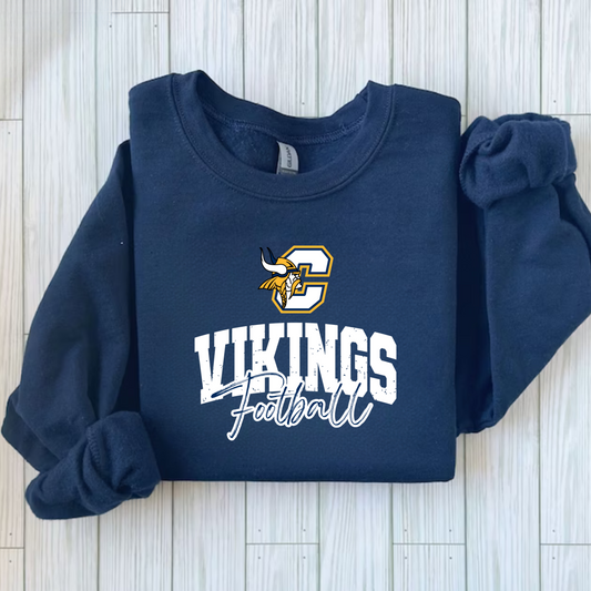 Vikings Football Adult Crewneck Sweatshirt