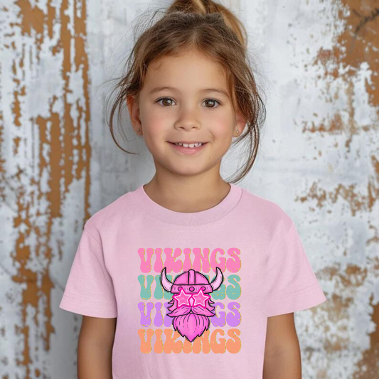 Retro Viking Pink YOUTH T-Shirt