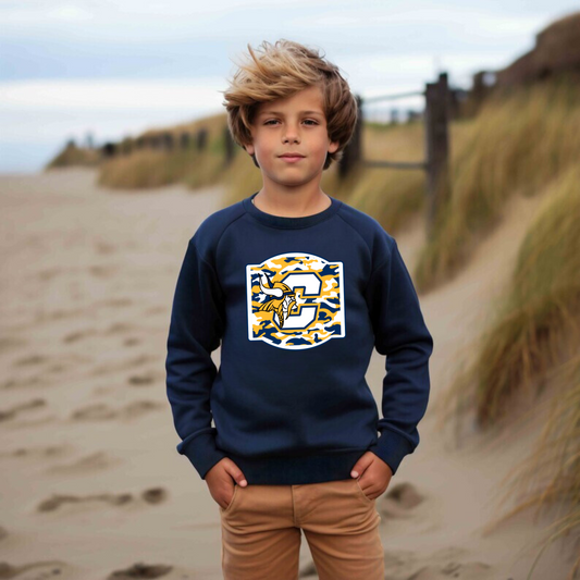 Cadillac Camo YOUTH Crewneck Sweatshirt