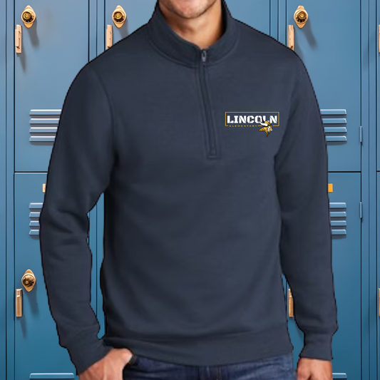 Lincoln Elementary ADULT 1/4-Zip Pullover Sweatshirt