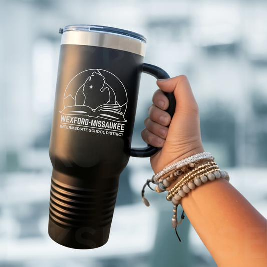 Wexford Missaukee ISD 40 oz Tumbler w/Lid - BLACK