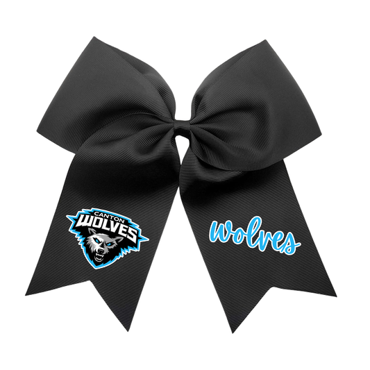 Canton Wolves Hockey Hair Bow