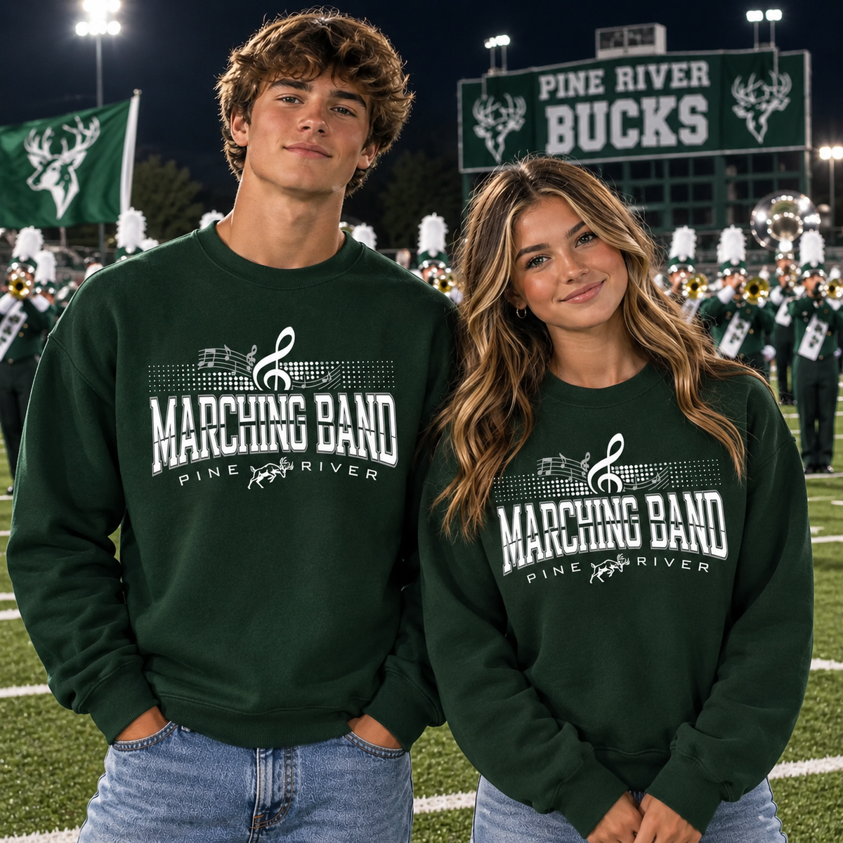 Pine River Marching Band UNISEX Crewneck Sweatshirt