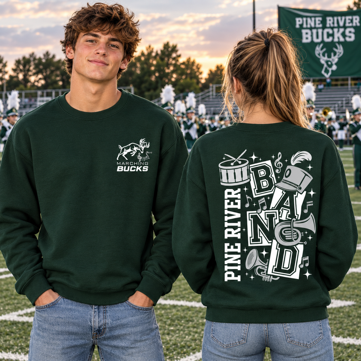 Pine River Marching Band UNISEX Crewneck Sweatshirt