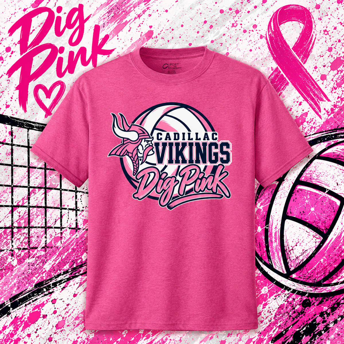 DIG PINK Cadillac Volleyball UNISEX T-Shirt