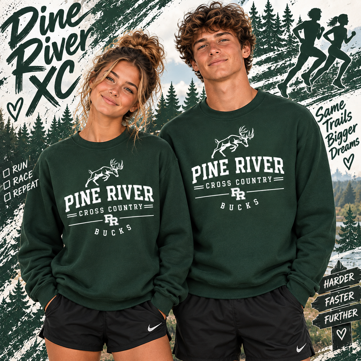 Pine River Cross Country UNISEX Crewneck Sweatshirt
