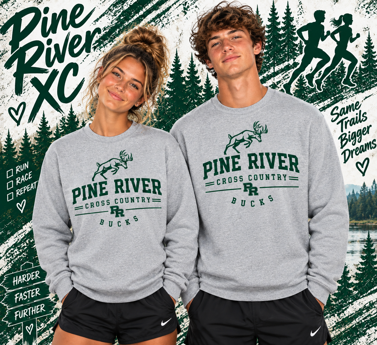 Pine River Cross Country UNISEX Crewneck Sweatshirt