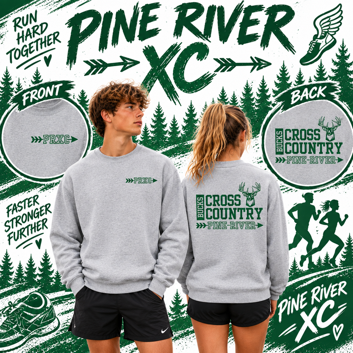 Pine River Cross Country UNISEX Crewneck Sweatshirt