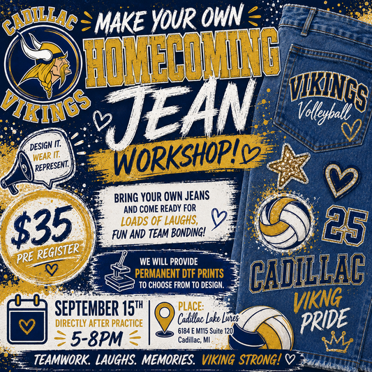 7/8th Grade Volleyball Homecoming Jeans Workshop - Tuesday, SEPTEMBER 15th