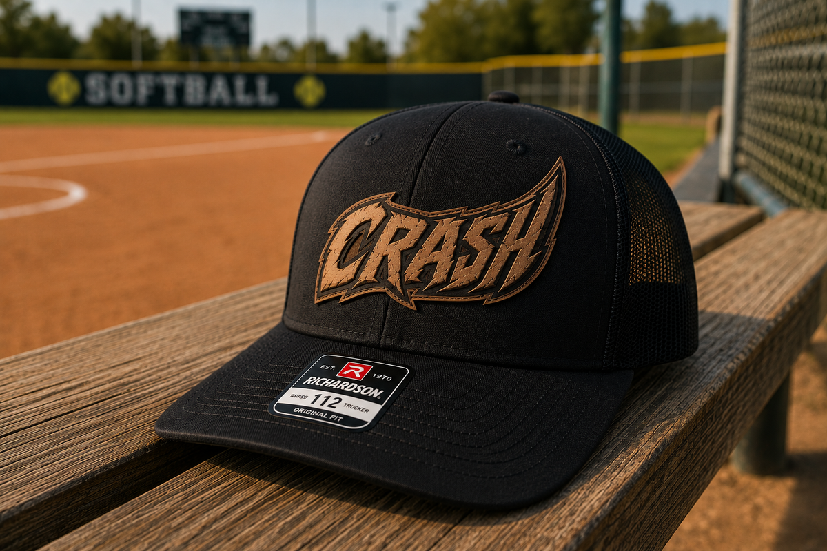 CRASH Softball Leather Patch HAT - Design your Own