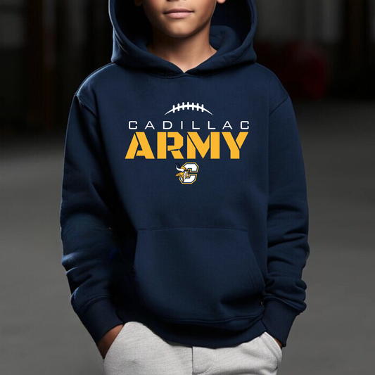 Cadillac ARMY Vikings Football Unisex YOUTH Hoodie