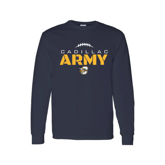 Cadillac ARMY Vikings Football UNISEX Long-Sleeve T-Shirt