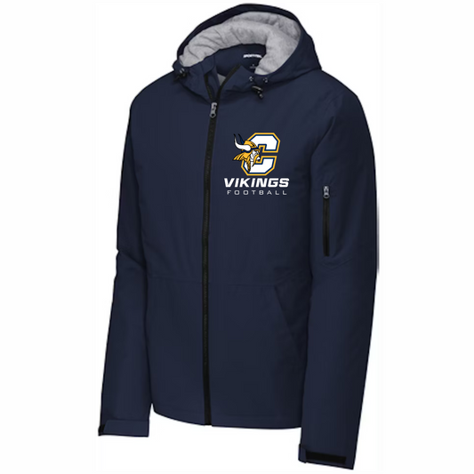 Cadillac Vikings Football Waterproof Insulated Jacket - NAVY