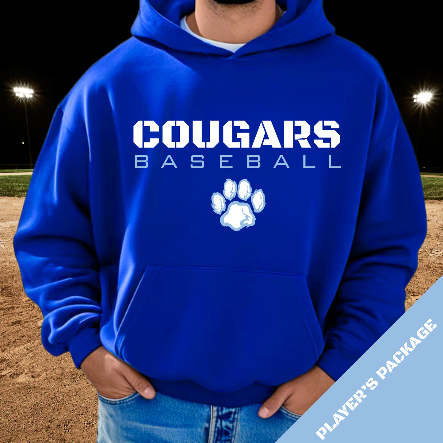 Great Lakes Cougars Baseball ADULT Hoodie - PLAYER PACKAGE PRICING