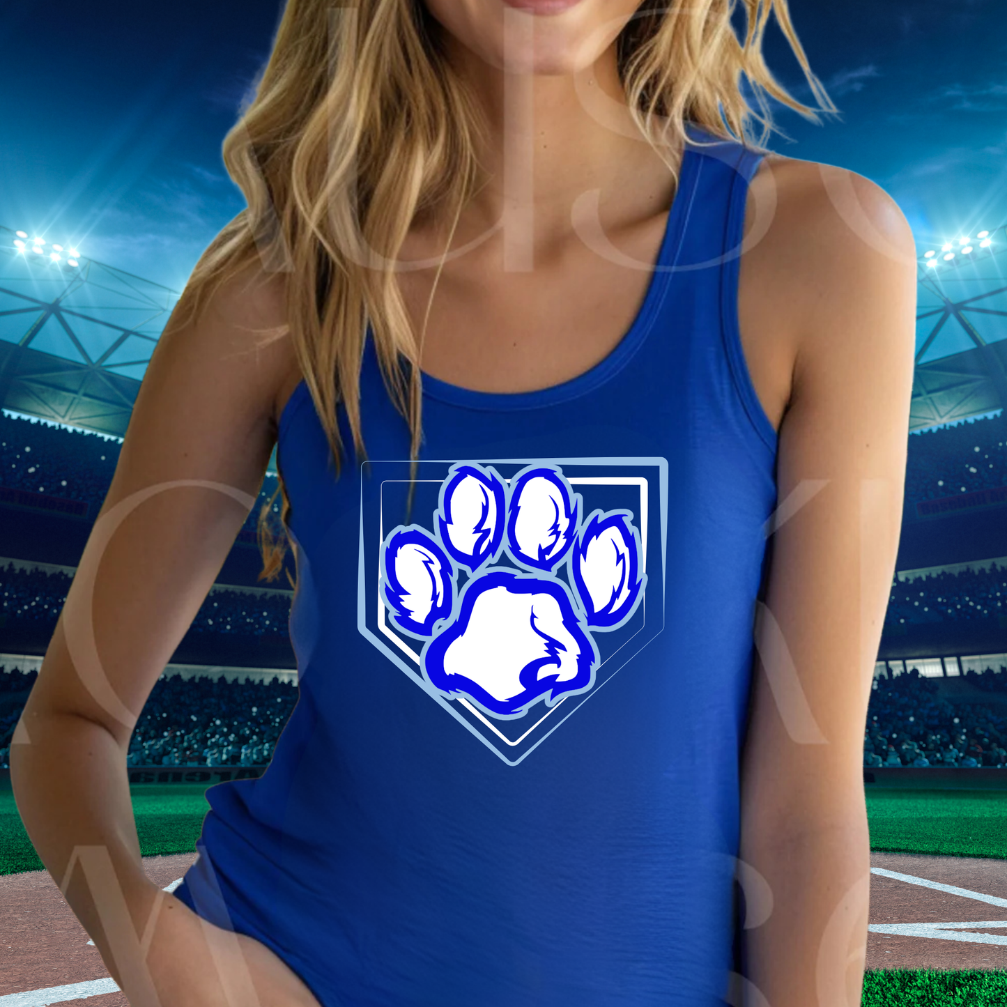 Great Lakes Cougars Baseball ADULT Racerback Tank Top