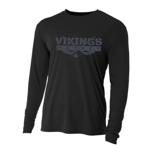 BLACKOUT Cadillac Vikings Hockey DRI-FIT Cooling Performance Long-Sleeve T-Shirt