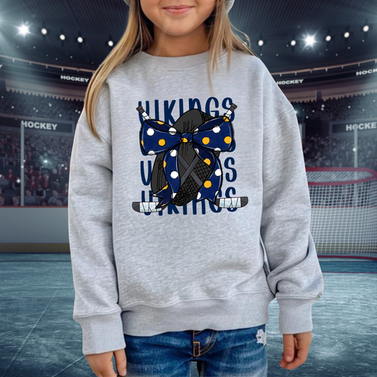 Cadillac Vikings Hockey YOUTH Crewneck Sweatshirt