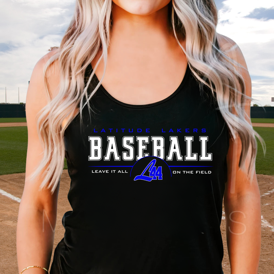 Latitude 44 Lakers Baseball ADULT Racerback Tank Top