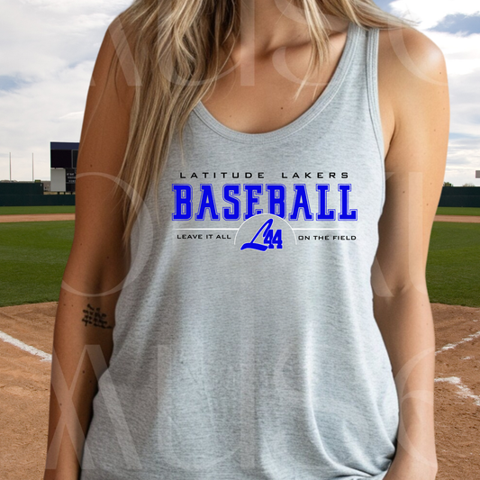 Latitude 44 Lakers Baseball ADULT Racerback Tank Top
