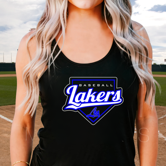 Latitude 44 Lakers Baseball ADULT Racerback Tank Top