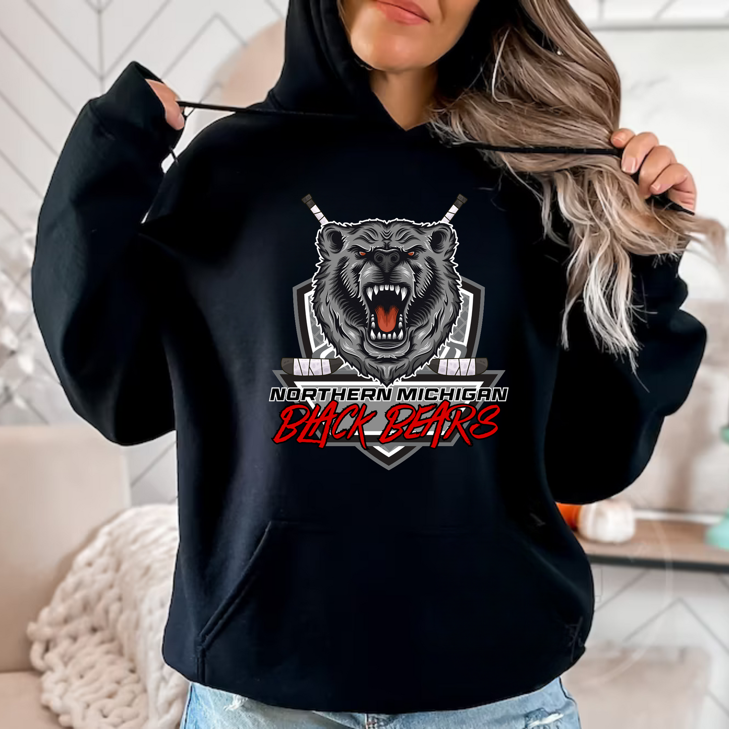 Northern Michigan Black Bears Hockey ADULT Hoodie