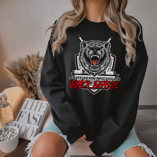 Northern Michigan Black Bears Hockey ADULT Crewneck Sweatshirt
