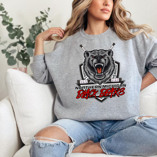 Northern Michigan Black Bears Hockey ADULT Crewneck Sweatshirt