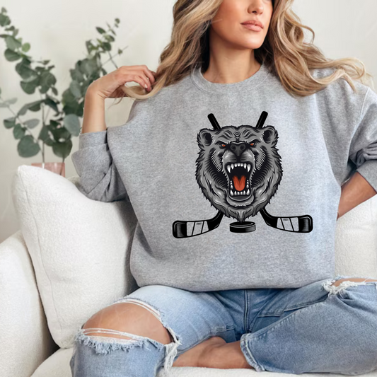 Northern Michigan Black Bears Hockey ADULT Crewneck Sweatshirt