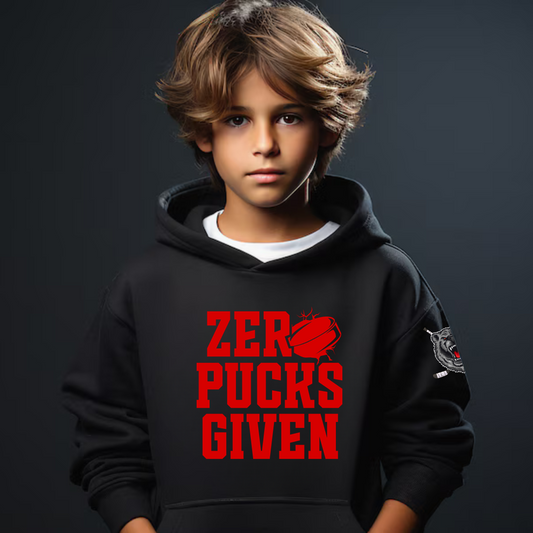 Zero Pucks Given Black Bears Hockey YOUTH Hoodie